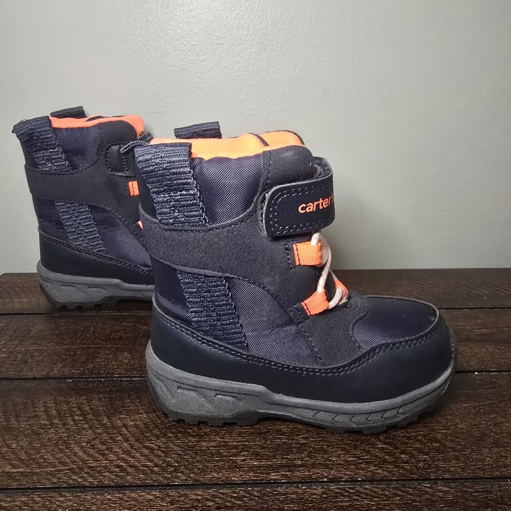 TODDLER BOY'S CARTER'S NAVY SNOW BOOTS 8 SHOES - Picture 3 of 10